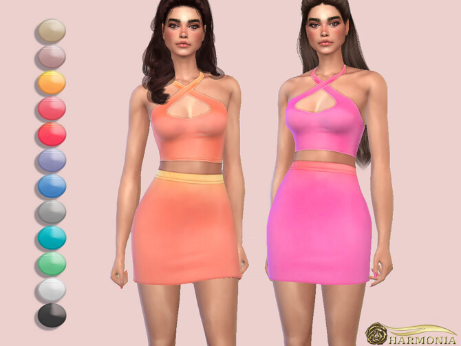 Ombre Print Slinky Skirt by Harmonia at TSR