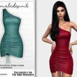 One Shoulder Bodycon Dress MC228 by mermaladesimtr at TSR