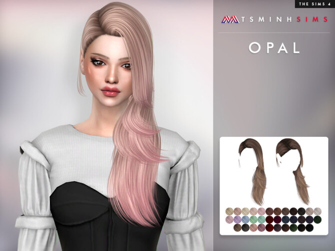 Opal Hair by TsminhSims at TSR