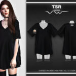 Oversized Mini Dress BD467 by busra-tr at TSR