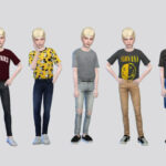 Oversized Tucked Tees Boys by McLayneSims at TSR