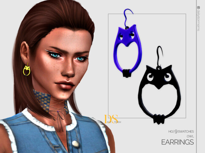 Owl Earrings by DailyStorm at TSR