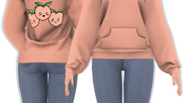 Peach Squad Hoodie at Lumy Sims