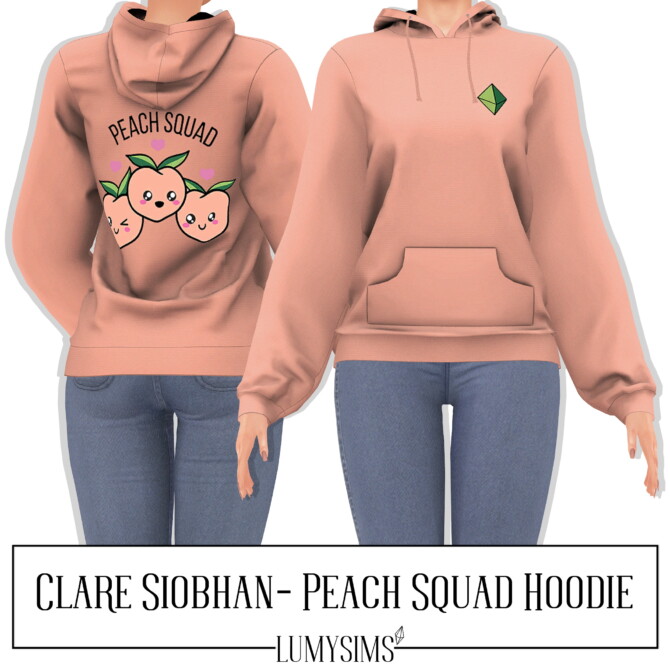 Peach Squad Hoodie at Lumy Sims