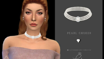 Pearl Choker by Glitterberryfly at TSR