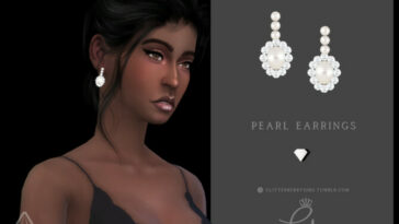 Pearl Earrings by Glitterberryfly at TSR