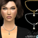 Pearl fragment chain necklace by NataliS at TSR