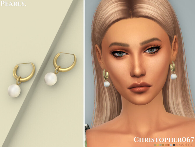 Pearly Earrings by Christopher067 at TSR