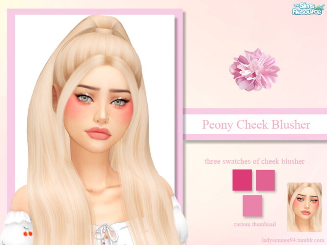 Peony Cheek Blusher by LadySimmer94 at TSR