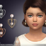 Physalis Pearl Earrings For Kids by feyona at TSR