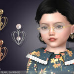 Physalis Pearl Earrings For Toddlers by feyona at TSR