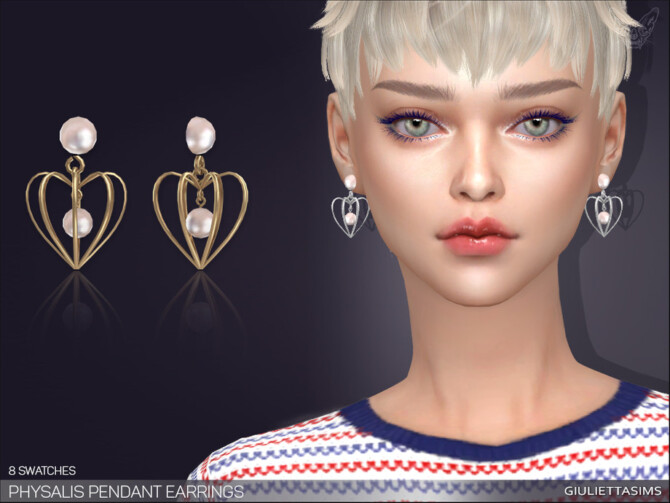 Physalis Pendant Earrings by feyona at TSR