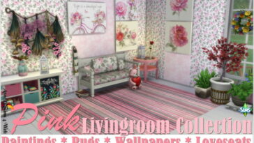 Pink Livingroom Collection at Annett’s Sims 4 Welt