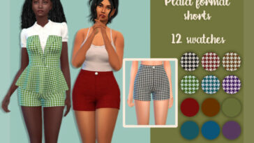 Plaid formal shorts by MysteriousOo at TSR