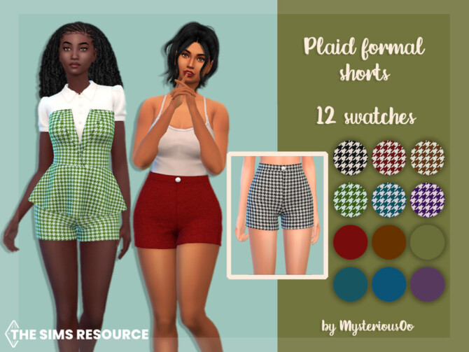 Plaid formal shorts by MysteriousOo at TSR