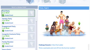 Pool Party event at Kiara’s Sims 4 Blog