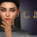 Priscilla Hoop Earrings by feyona at TSR