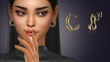 Priscilla Hoop Earrings by feyona at TSR