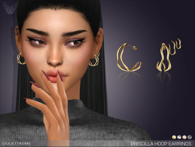 Priscilla Hoop Earrings by feyona at TSR