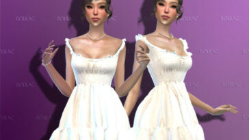 Puffy Short Dress DO168 by D.O.Lilac at TSR