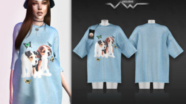 Puppy T-shirt Dress BD529 by busra-tr at TSR