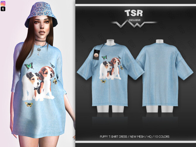 Puppy T-shirt Dress BD529 by busra-tr at TSR