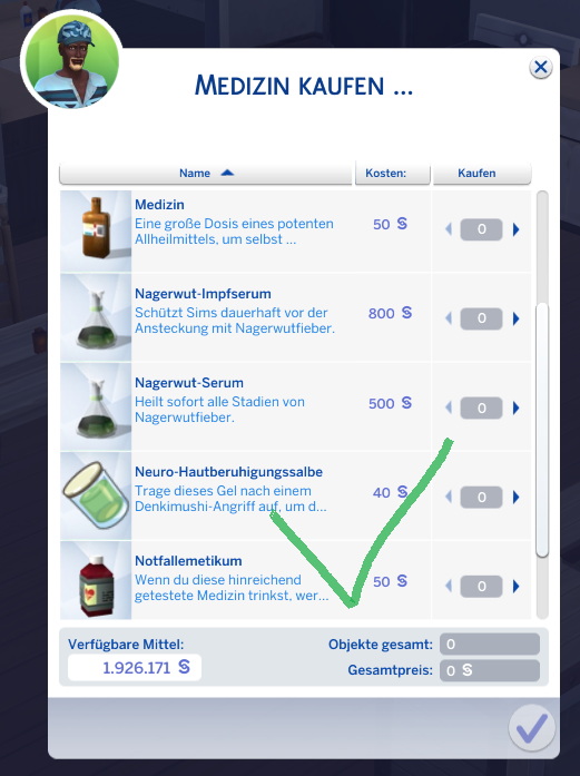 Purchase Medicine Overhaul Mod v. 1.0 by andiberlin at Mod The Sims 4