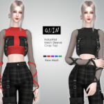 QUIN Ribbon sleeves Top by Helsoseira at TSR