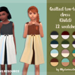 Quilted two-tone dress Child by MysteriousOo at TSR