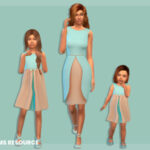 Quilted two-tone dress Toddler by MysteriousOo at TSR