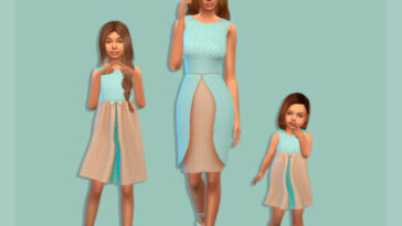 Quilted two-tone dress Toddler by MysteriousOo at TSR