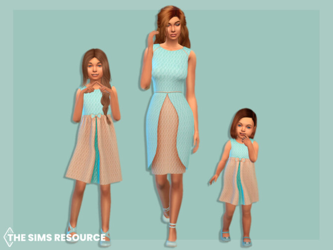 Quilted two-tone dress Toddler by MysteriousOo at TSR