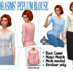 RENORASIMS’ PEPLUM BLOUSE at Sims4Sue