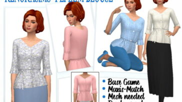 RENORASIMS’ PEPLUM BLOUSE at Sims4Sue