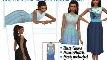 RHOWC’S CALF LENGTH FLARED DRESS at Sims4Sue