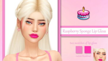 Raspberry Sponge Lip Gloss by LadySimmer94 at TSR