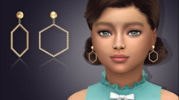 Rayna Drop Earrings For Kids by feyona at TSR