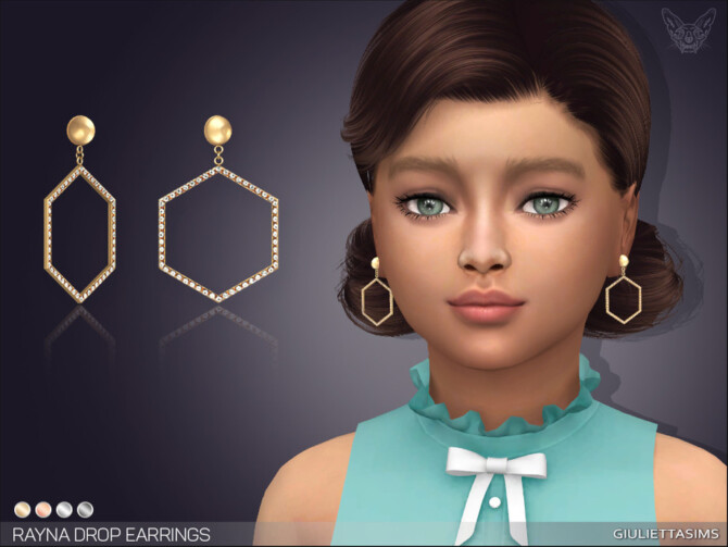 Rayna Drop Earrings For Kids by feyona at TSR