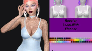 Recolor of LeahLillith’s Eleanor hair by PinkyCustomWorld at TSR