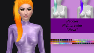 Recolor of Nightcrawler’s Nova hair by PinkyCustomWorld at TSR