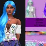 Recolor of S-Club’s N71 Kayla hair by PinkyCustomWorld at TSR