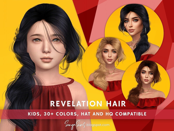 Revelation Hair for KIDS by SonyaSimsCC at TSR