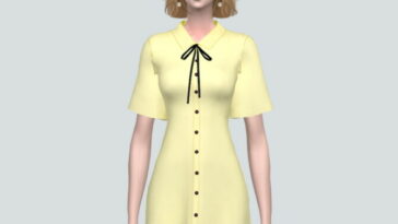 Ribbon Mini Dress WW 2 S at Marigold