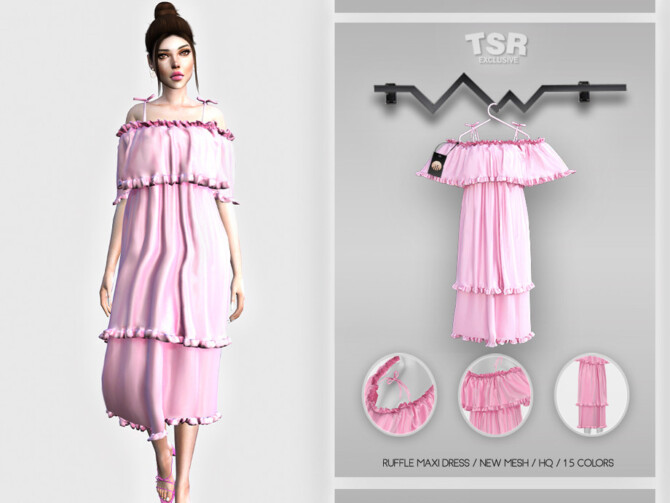 Ruffle Maxi Dress BD464 by busra-tr at TSR