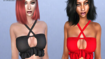 Ruffle Top Tank by pizazz at TSR