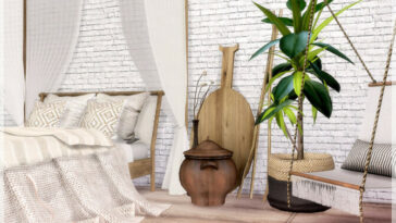 Rustic Whiteness Bedroom by Lhonna at TSR