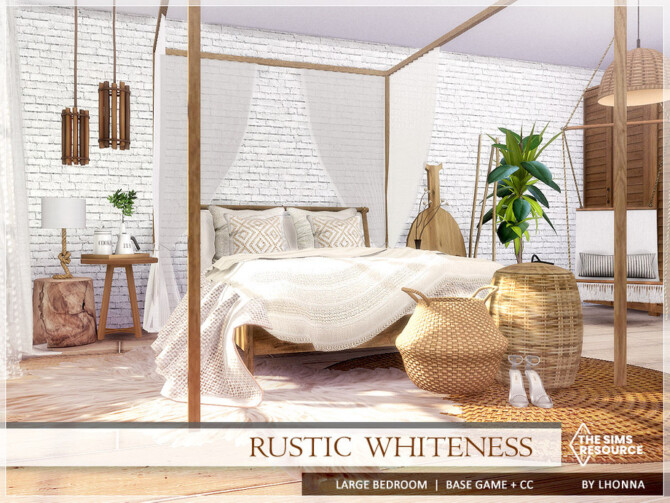 Rustic Whiteness Bedroom by Lhonna at TSR