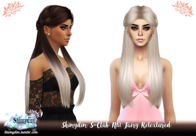 S-Club N61 Fairy Hair Retexture at Shimydim Sims