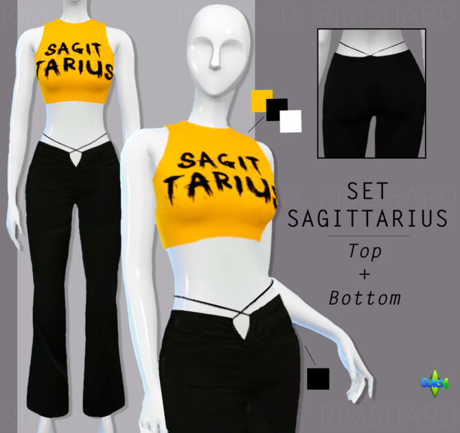 SAGITTARIUS SET (Top + Bottom) at Rimshard Shop