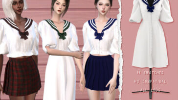 Sailor Style POPLIN Dress by ZY at TSR